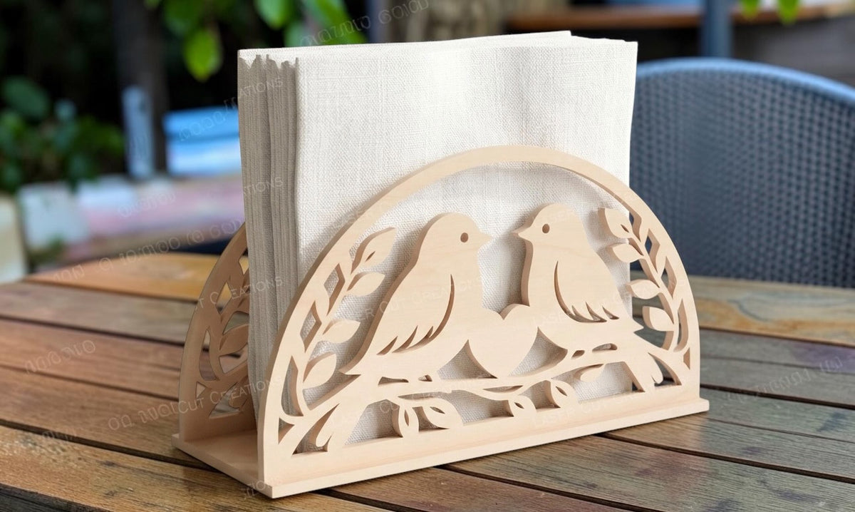 Houten servethouder met naam – gratis gravure